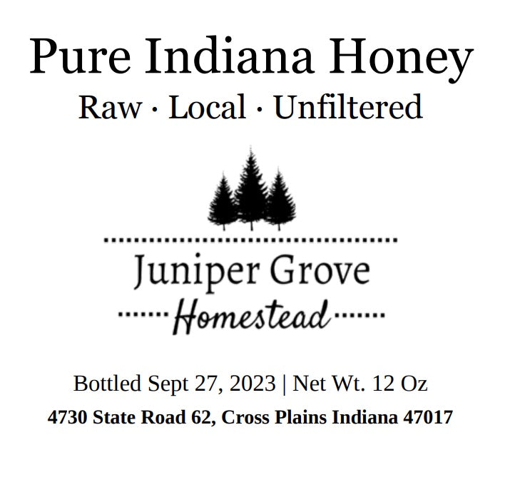 Raw Unfiltered Indiana Honey