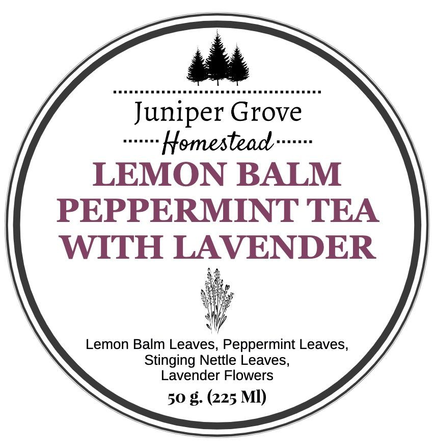 Lemon Balm Peppermint Tea with Lavender